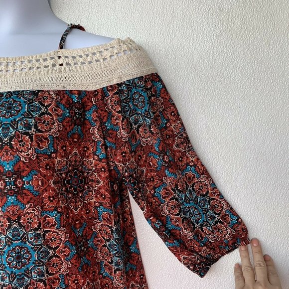 Sundress Women Dress Size M/L Multicolor Off Shoul - Picture 2 of 5